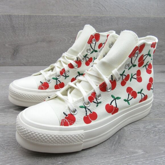 Converse Chuck Taylor All Star Lift Platform Cherries Womens Size 7.5 NEW - Picture 4 of 14